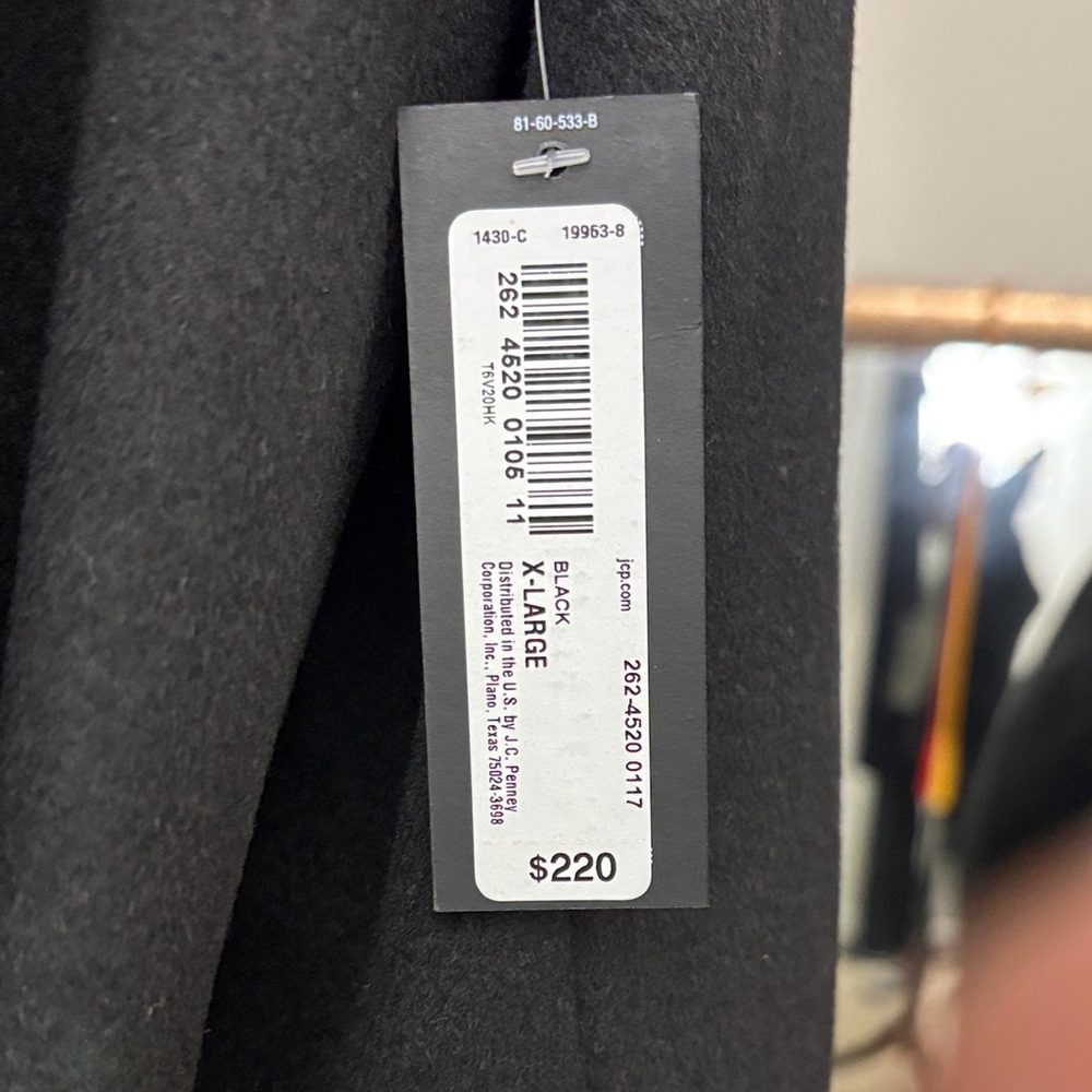 Worthington Elegant Black Trench Coat with Fur Collar - Picture 5 of 10